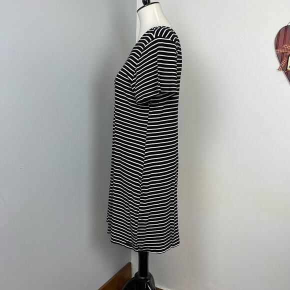 Volcom Black Striped Dayze Dayz Low Back Jersey Dress Sz 14W Plus - Picture 8 of 13